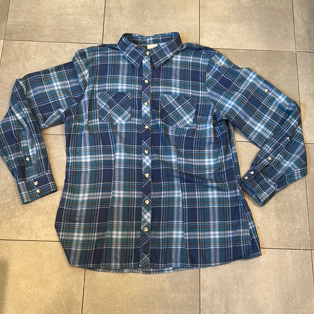 L.L.Bean Plaid Button Down Shirt